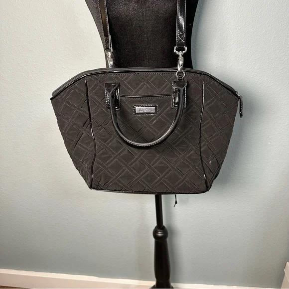 Vera Bradley Black Quilted Handbag - Picture 1 of 4